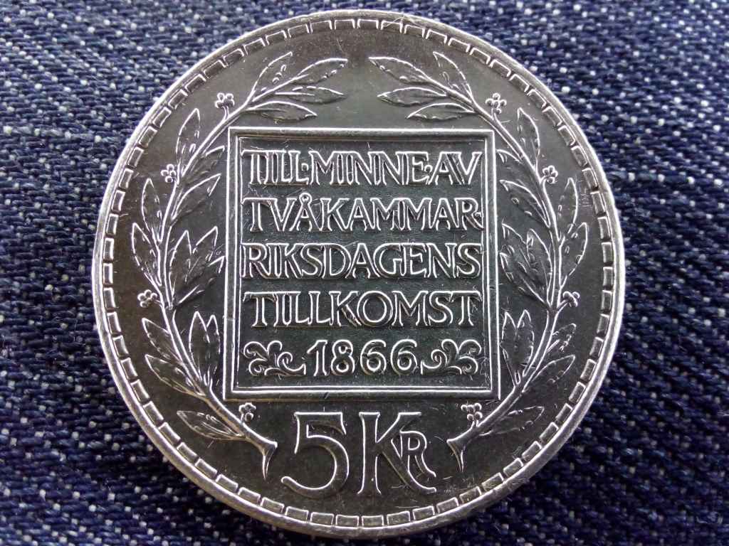 Svédország A kétkamarás alkotmányos reform 100. évfordulója .400 ezüst 5 Korona 19