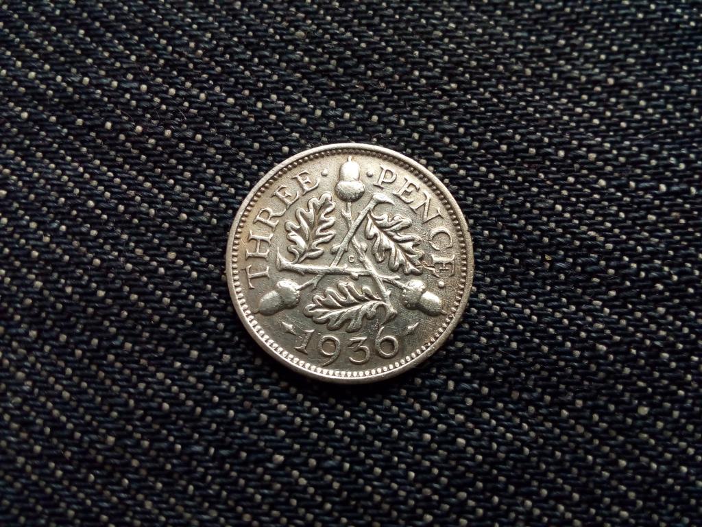 Anglia V. György .500 ezüst 3 Pence 1936
