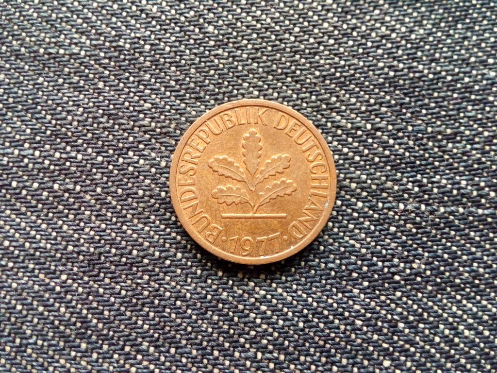 Németország Szövetségi Köztársaság (1949-1990) réz borítású acél 1 Pfennig 1977 G
