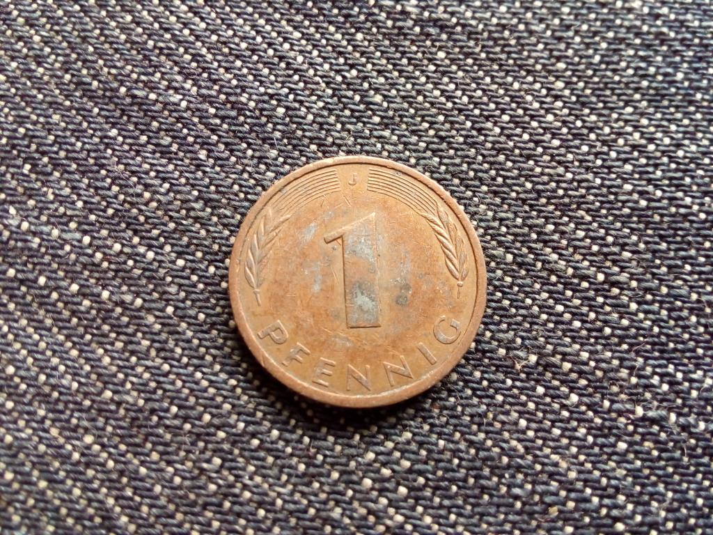 Németország Szövetségi Köztársaság (1949-1990) réz borítású acél 1 Pfennig 1977 J