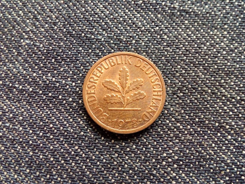 Németország Szövetségi Köztársaság (1949-1990) réz borítású acél 1 Pfennig 1978 F