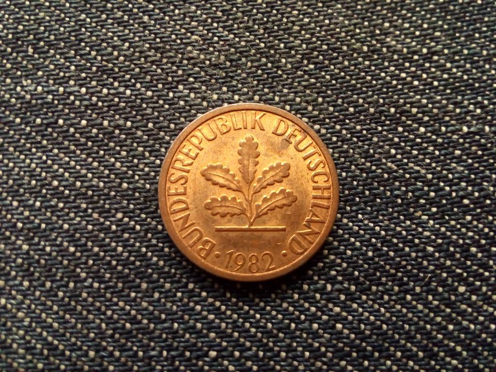 Németország Szövetségi Köztársaság (1949-1990) réz borítású acél 1 Pfennig 1982 D