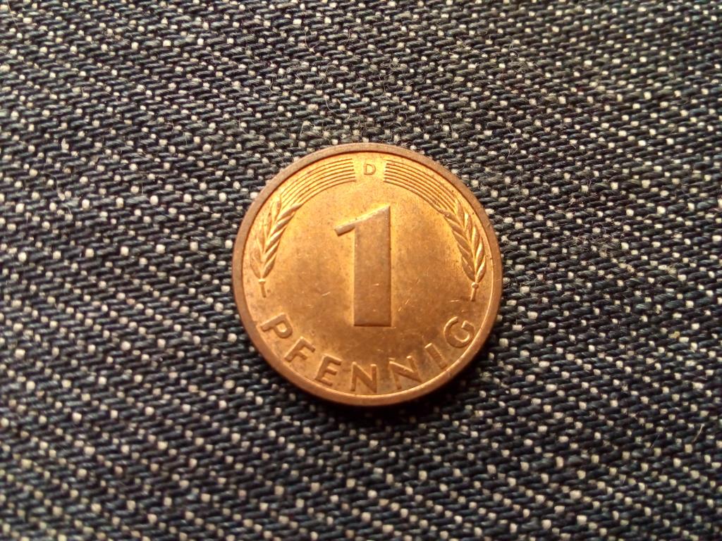 Németország Szövetségi Köztársaság (1949-1990) réz borítású acél 1 Pfennig 1982 D