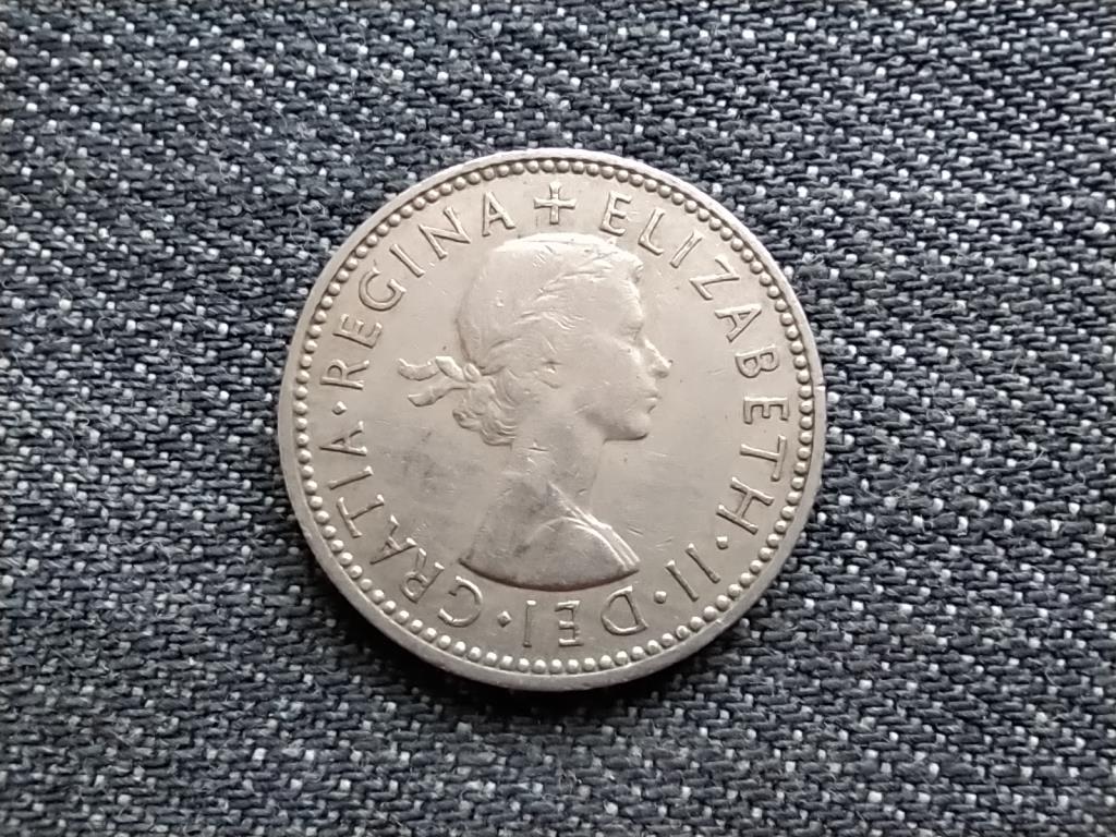 Anglia II. Erzsébet (1952-) skót címerpajzs 1 Shilling 1958