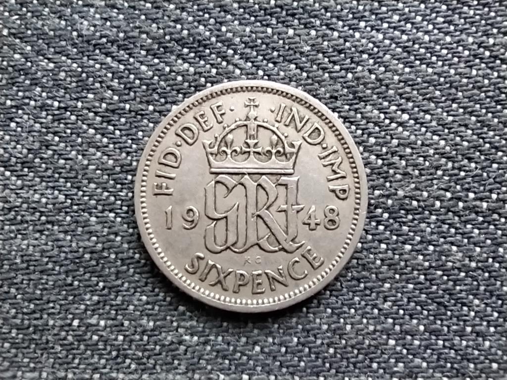 Anglia VI. György (1936-1952) 6 Pence 1948