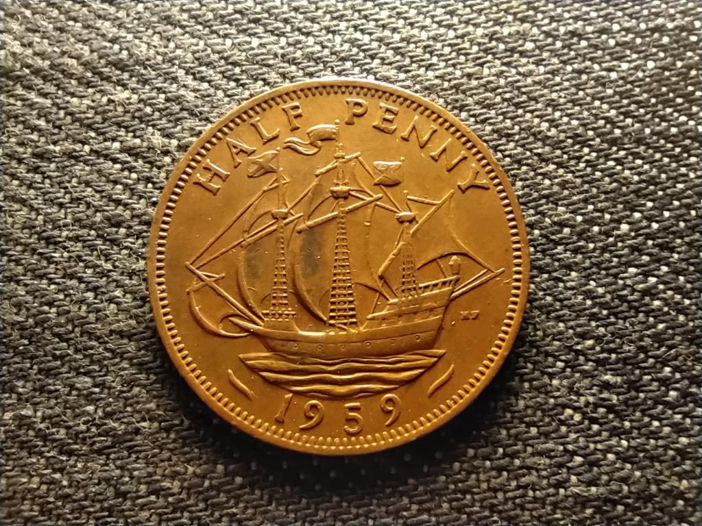 Anglia II. Erzsébet 1/2 Penny 1959