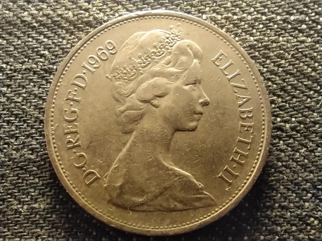 Anglia II. Erzsébet (1952-) 10 Új Penny 1969