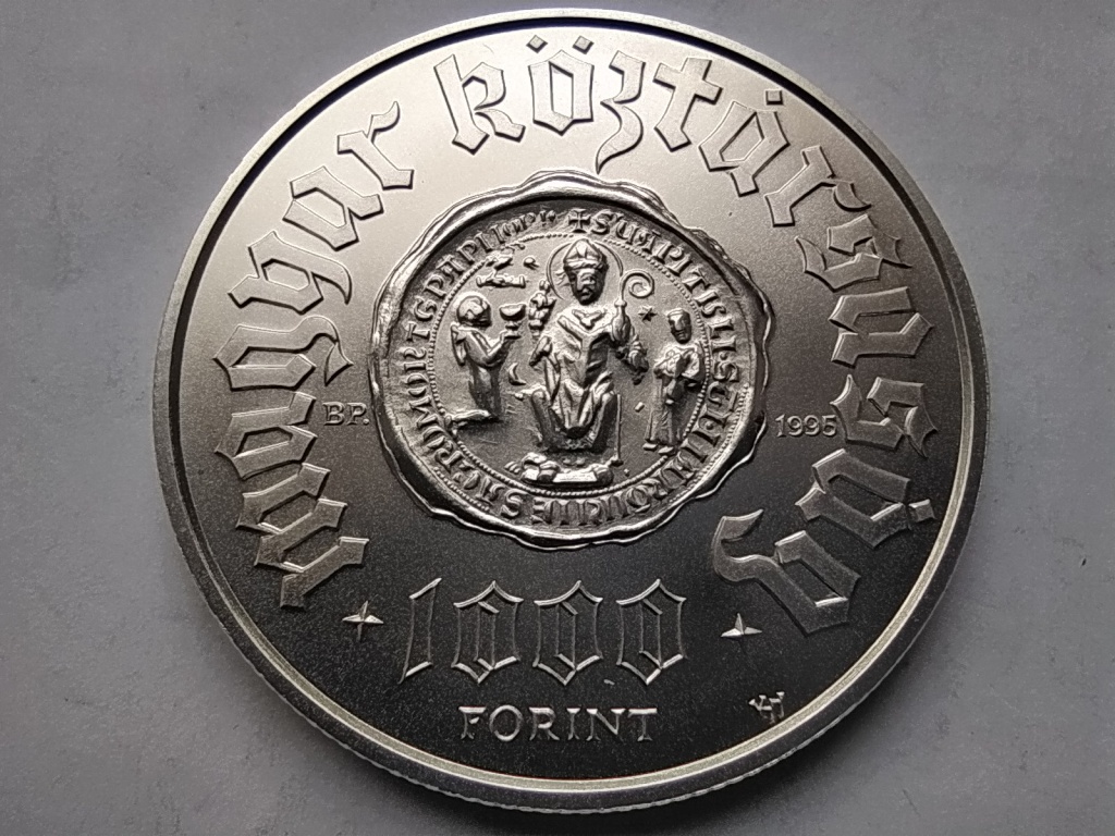 Pannonhalma ezüst 1000 Forint 1996 BP BU