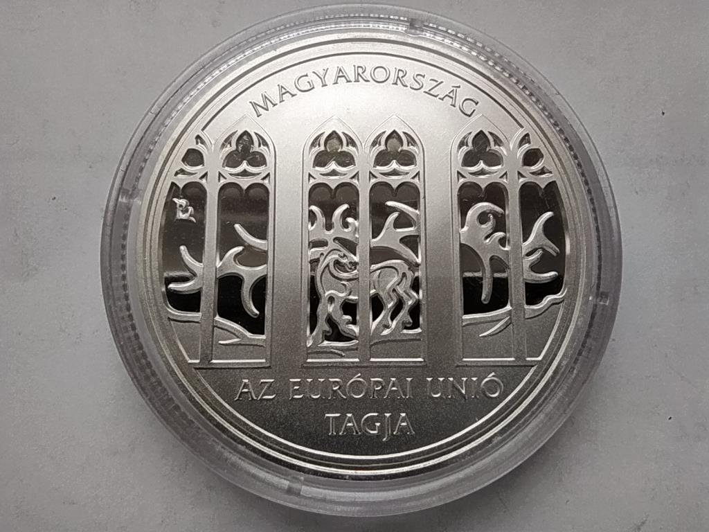 Magyarország az Európai Unio tagja .925 ezüst 5000 Forint 2004 BP PP