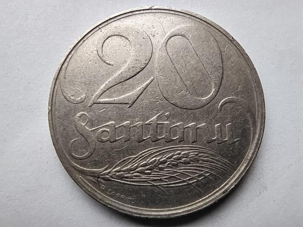 Lettország Köztársaság (1918-1940) 20 Santim 1922