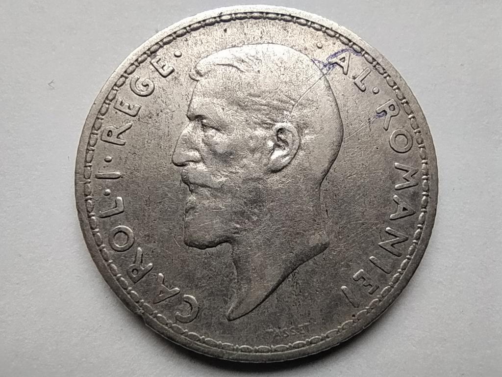 Románia I. Károly (1866-1914) .835 ezüst 1 Lej 1911