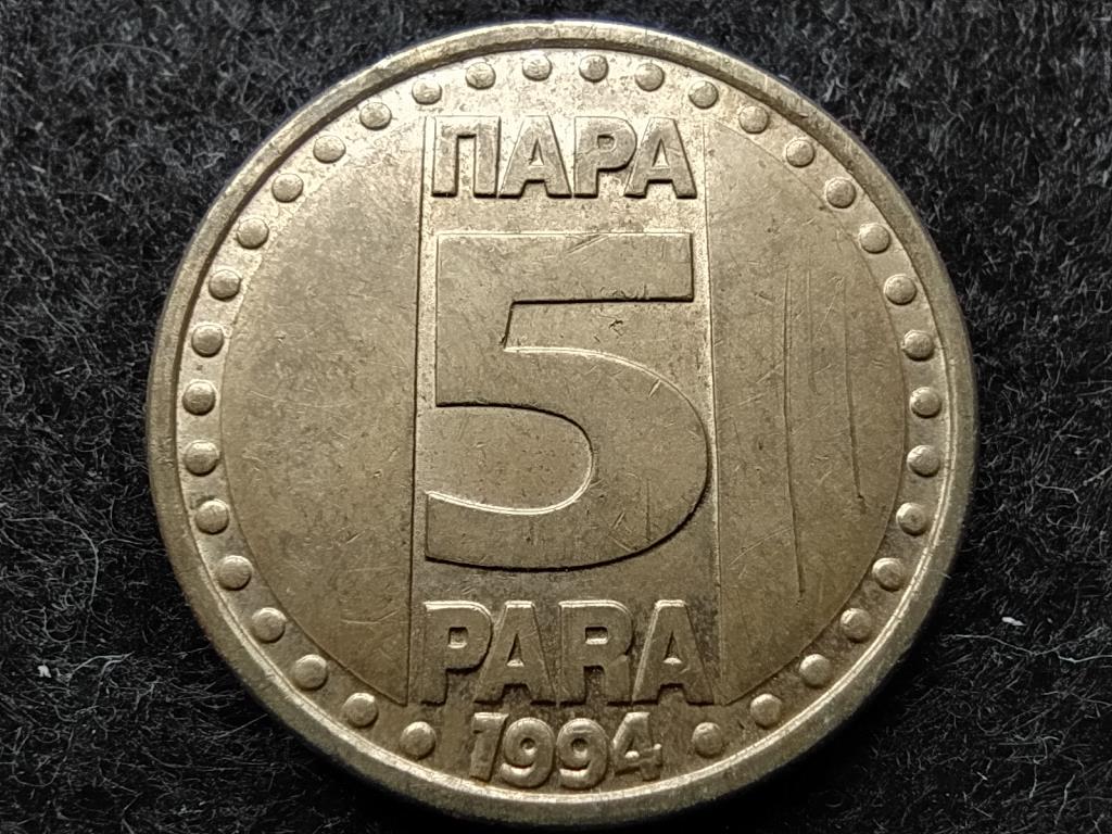 Jugoszlávia 5 para 1994