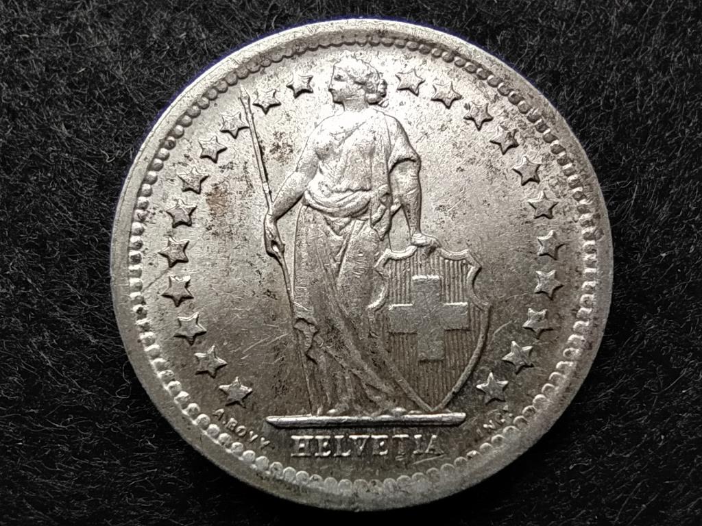 Svájc .835 ezüst 1/2 Frank 1967 B