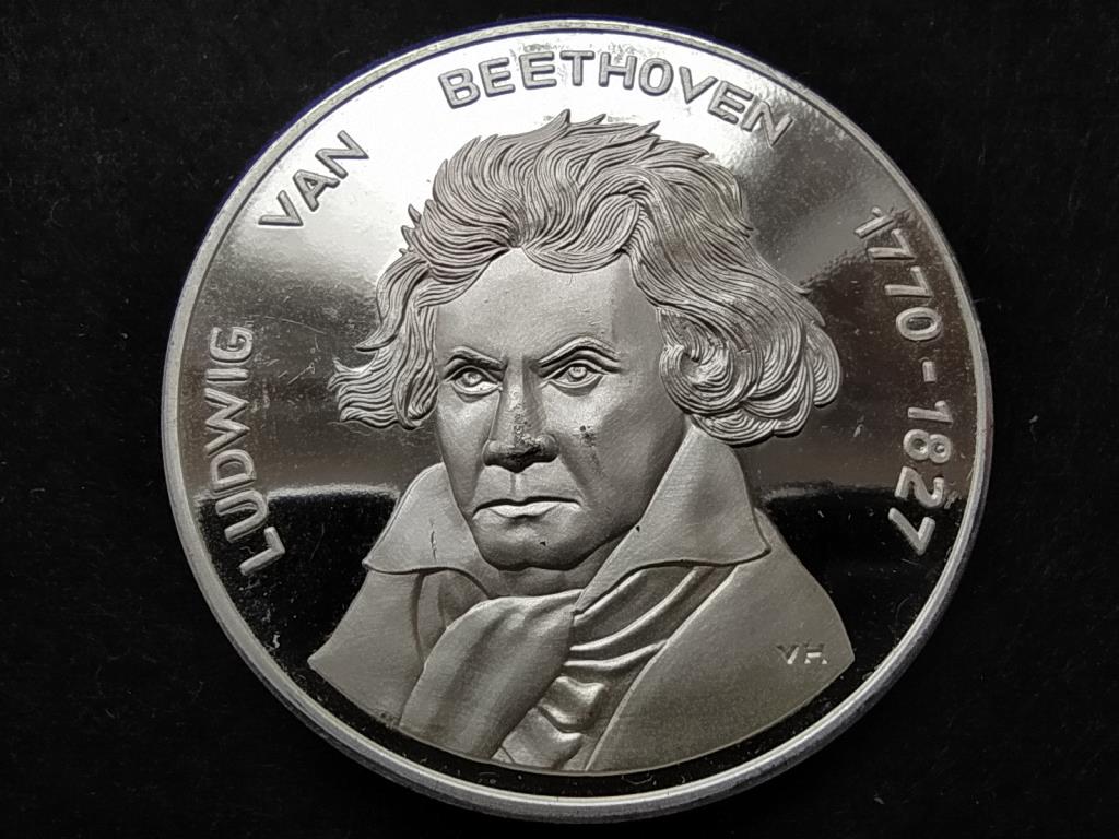 Ludwig van Beethoven színezüst emlékérem
