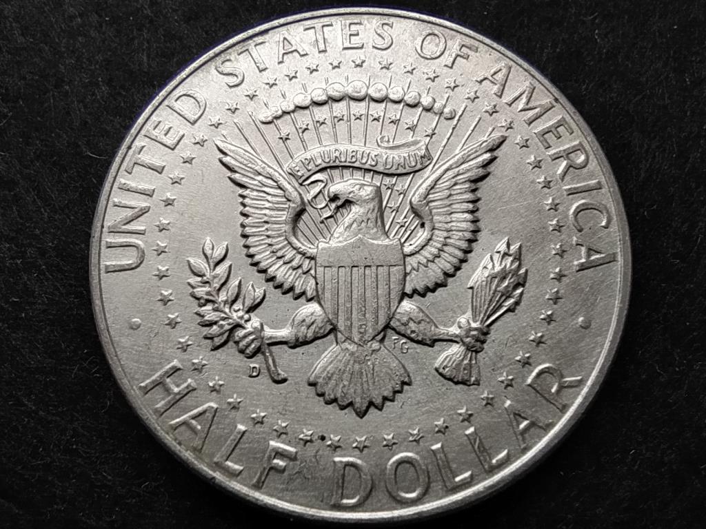 USA Kennedy half dollar .900 ezüst 1/2 Dollár 1964 D