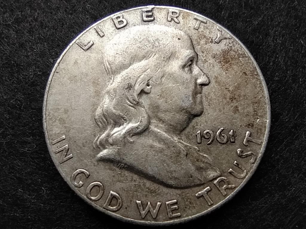 USA Franklin half dollar .900 ezüst 0.5 Dollár 1961