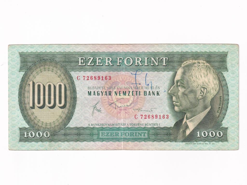 Népköztársaság (1949-1989) 1000 Forint bankjegy 1983