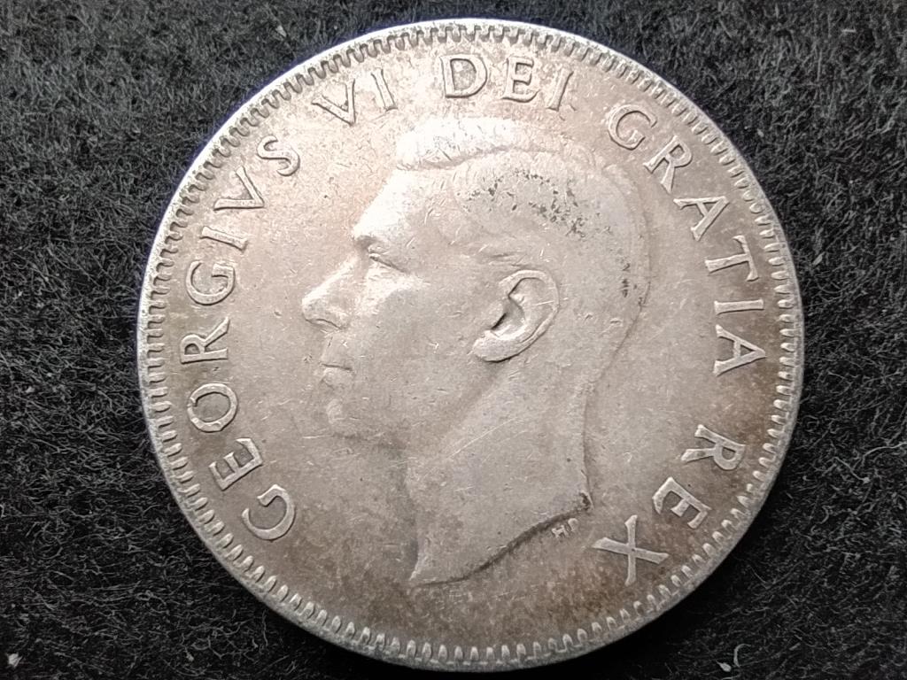 Kanada VI. György .800 ezüst 25 Cent 1952