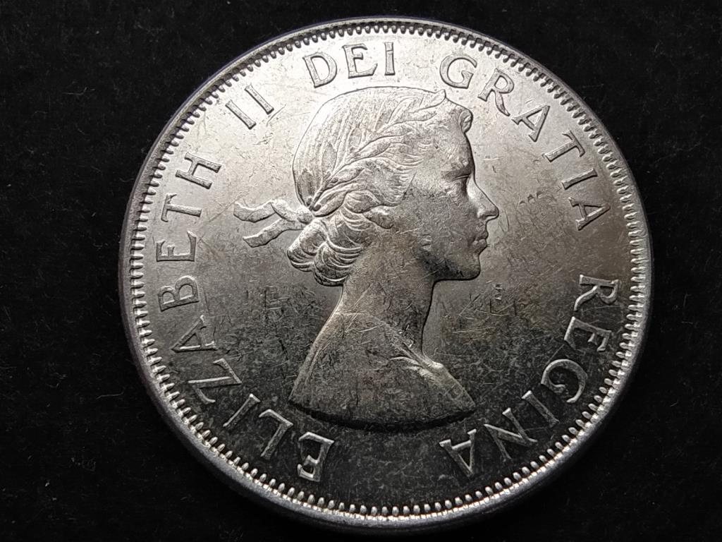 Kanada II. Erzsébet .800 ezüst 50 Cent 1962