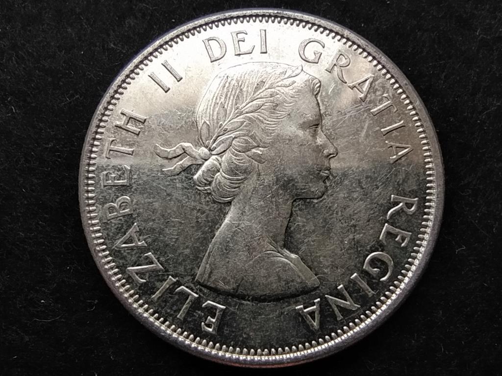 Kanada II. Erzsébet .800 ezüst 50 Cent 1964