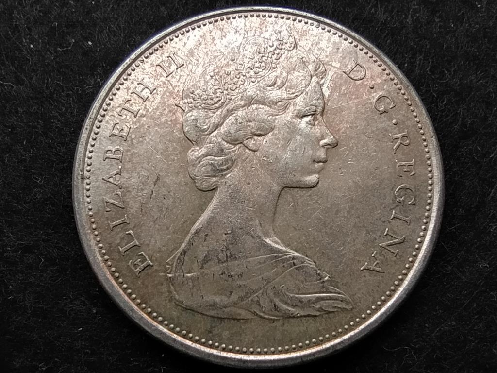 Kanada II. Erzsébet .800 ezüst 50 Cent 1965