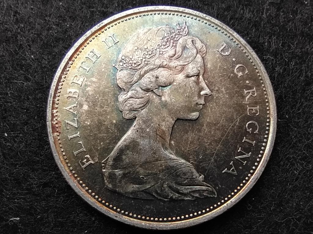 Kanada II. Erzsébet .800 ezüst 50 Cent 1966