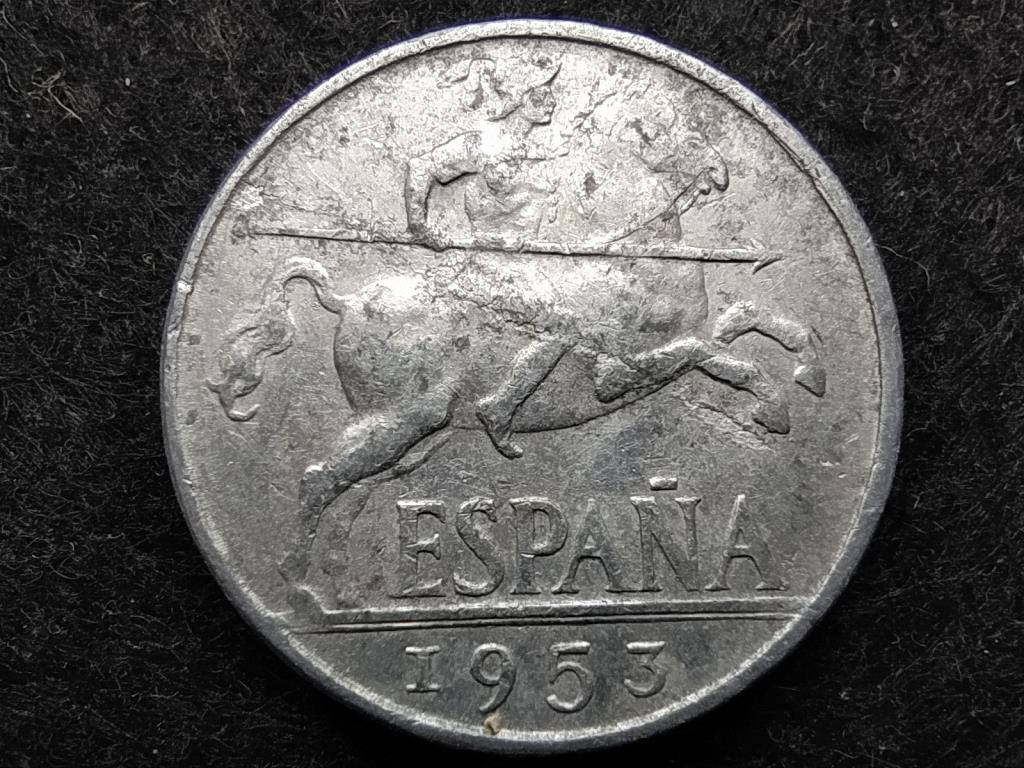 Spanyolország Ibériai lovas 10 Centimos 1953