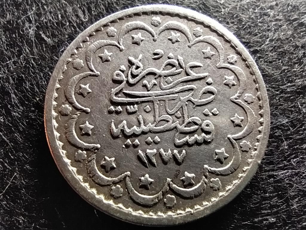 Oszmán Birodalom Abdul-Aziz (1861-1876) .830 Ezüst 5 Kurus 1870