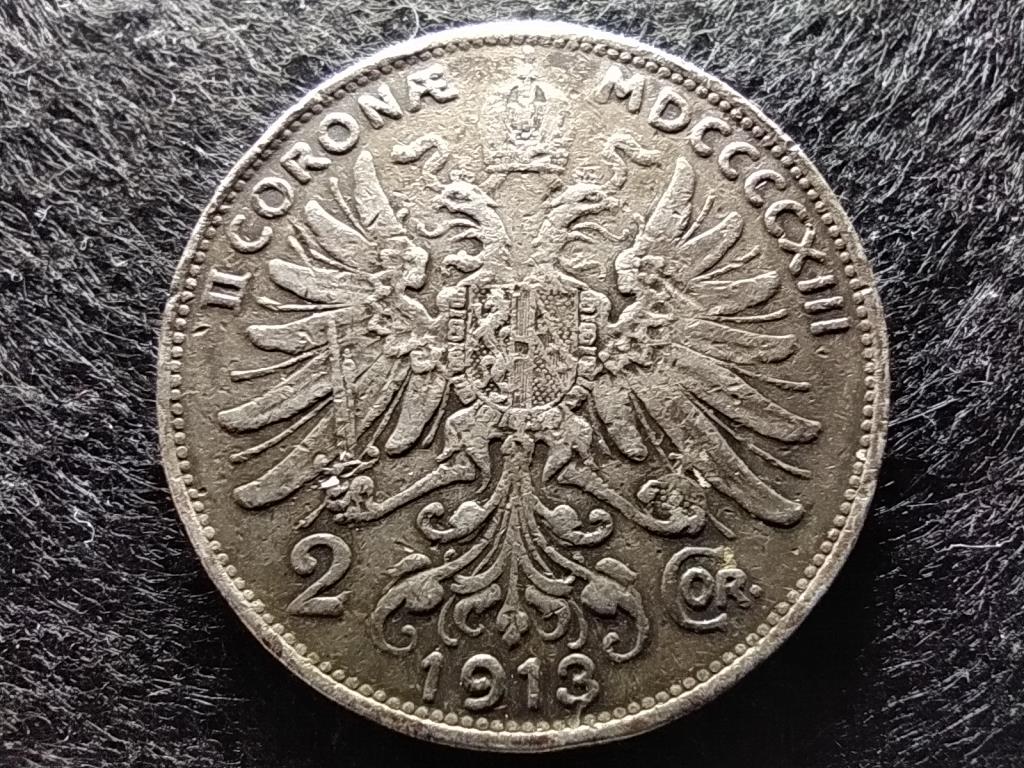 Ausztria Ferenc József .835 ezüst 2 Korona 1913