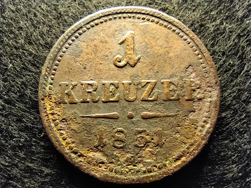 Ausztria Ferenc József 1 Krajcár 1851 A