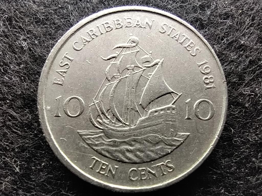 Kelet-karibi Államok Szervezete II. Erzsébet 10 cent 1981