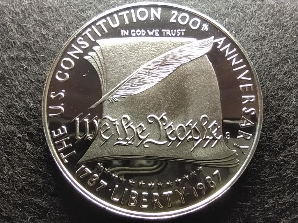 USA Az alkotmány 200. évfordulója .900 ezüst 1 Dollár 1987 S PP UNC