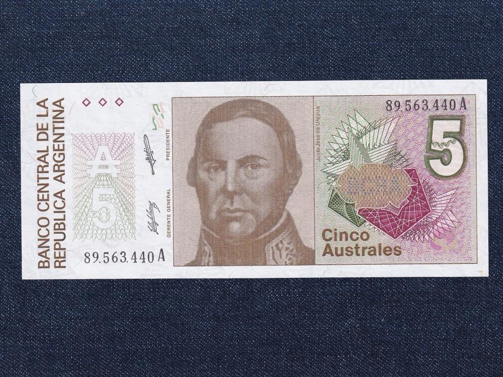 Argentína Szövetségi tartomány (1861-0) 5 Austral bankjegy 1987 UNC