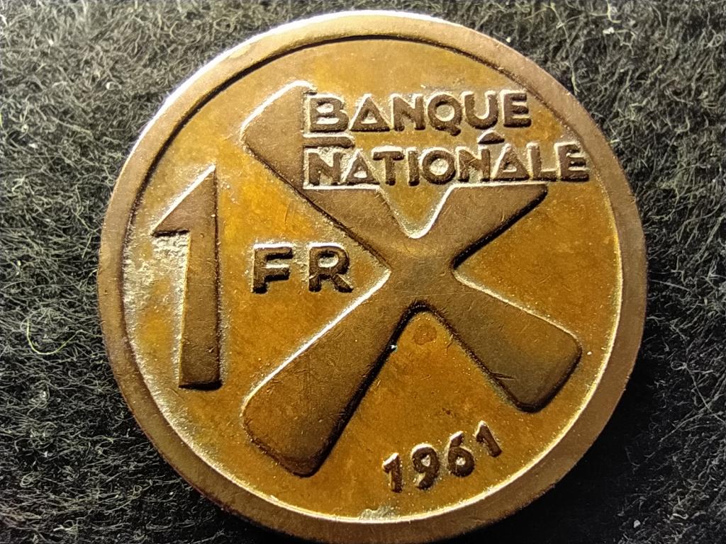 Kongó (Zaire) Katanga (Democratic Republic of the Congo) 1 frank 1961