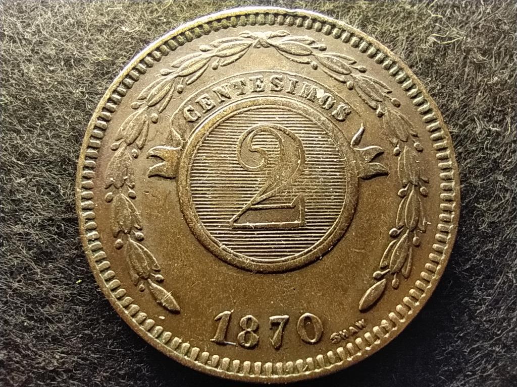 Paraguay 2 centesimo 1870