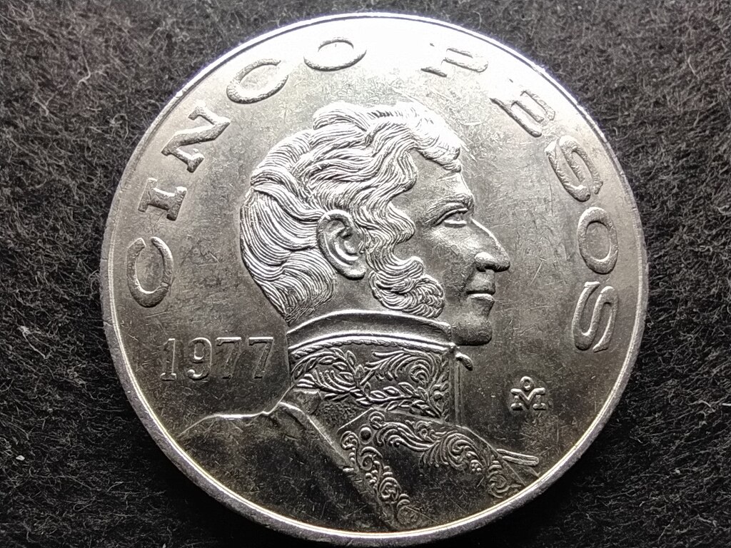 Mexikó Vicente Guerrero 5 Pezó 1977 Mo