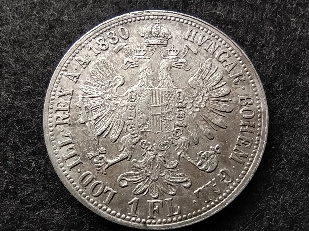 Ausztria Ferenc József .900 ezüst 1 Florin 1880