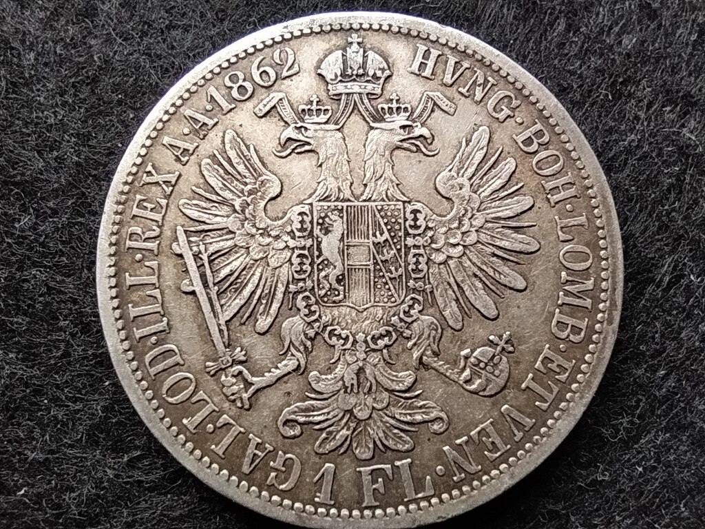 Ausztria Ferenc József .900 ezüst 1 Florin 1862 A