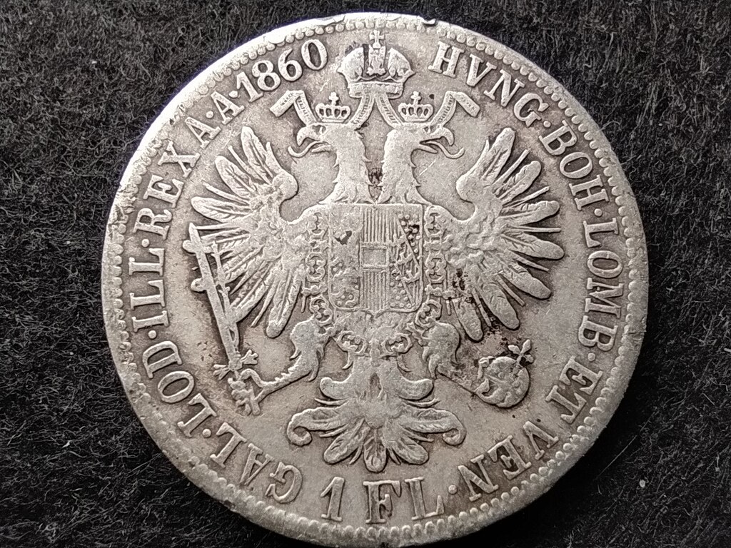 Ausztria Ferenc József .900 ezüst 1 Florin 1860 A