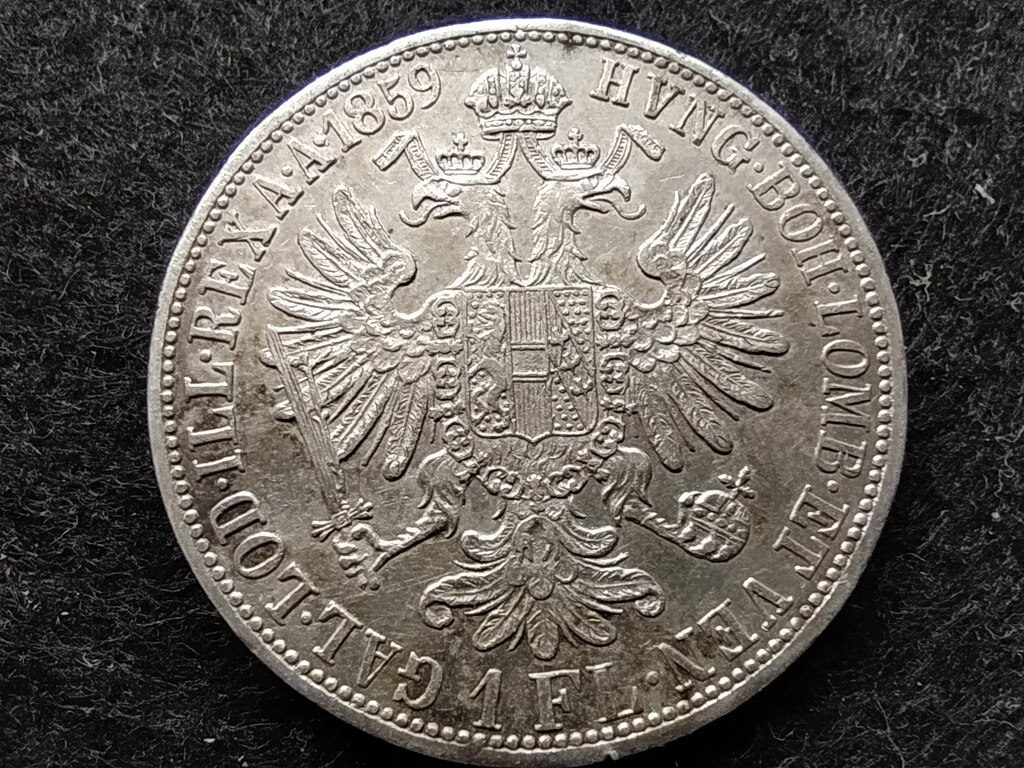 Ausztria Ferenc József .900 ezüst 1 Florin 1859 B