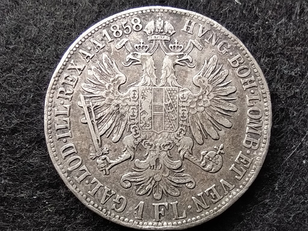 Ausztria Ferenc József .900 ezüst 1 Florin 1858 B