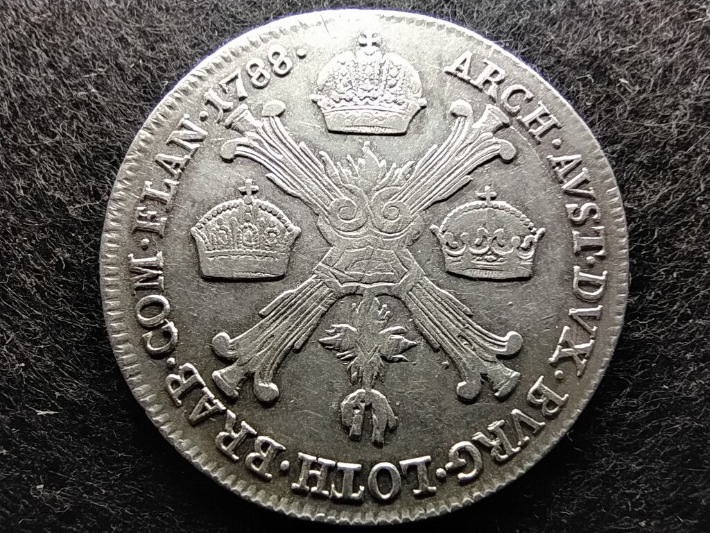 Ausztria II. József (1765-1790) .873 ezüst 1/4 Koronatallér 1788 B