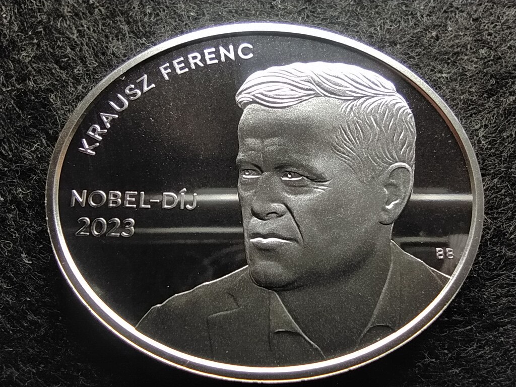 Magyarország Magyar Nobel-díjasok Krausz Ferenc .925 Ezüst 7500 Forint 2024 BP PP