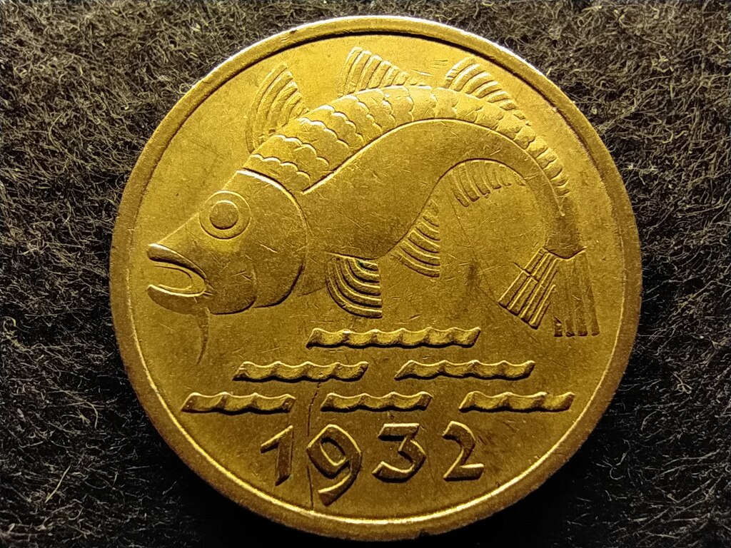 Lengyelország Danzig szabad város 10 Pfennig 1932