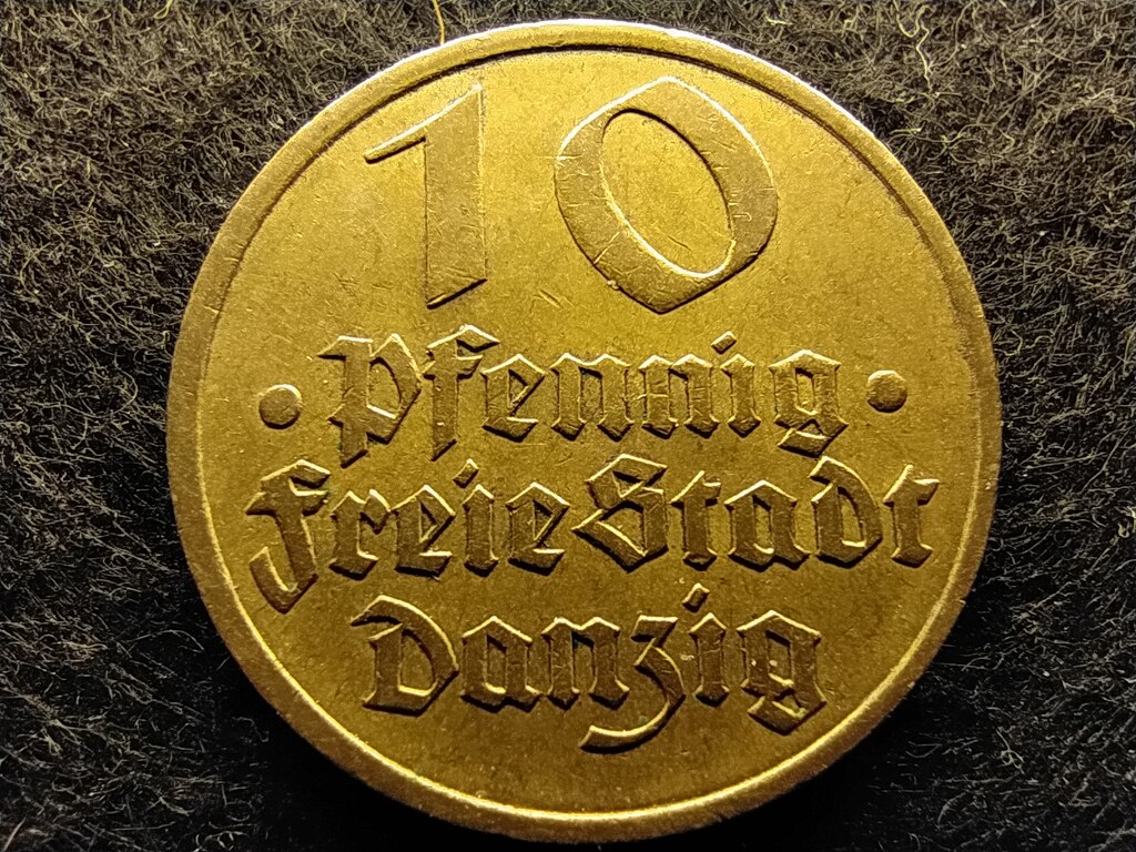 Lengyelország Danzig szabad város 10 Pfennig 1932