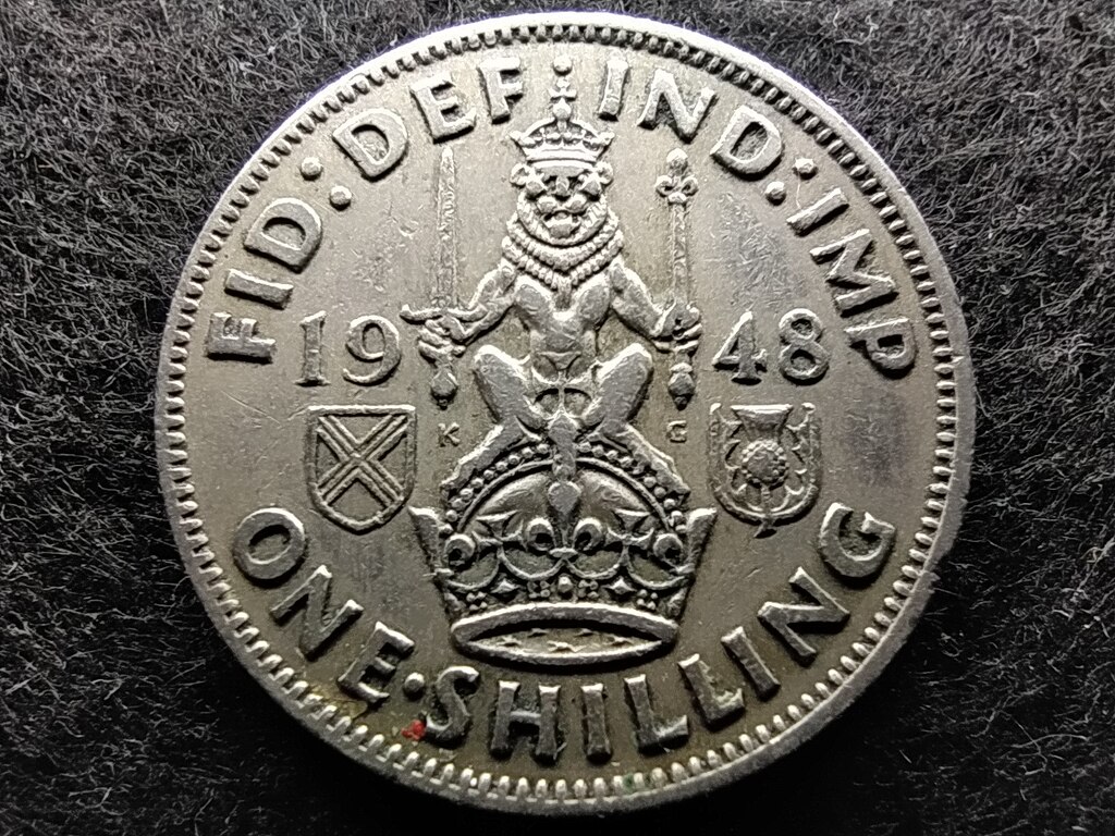 Anglia VI. György (1936-1952) skót címer 1 Shilling 1948