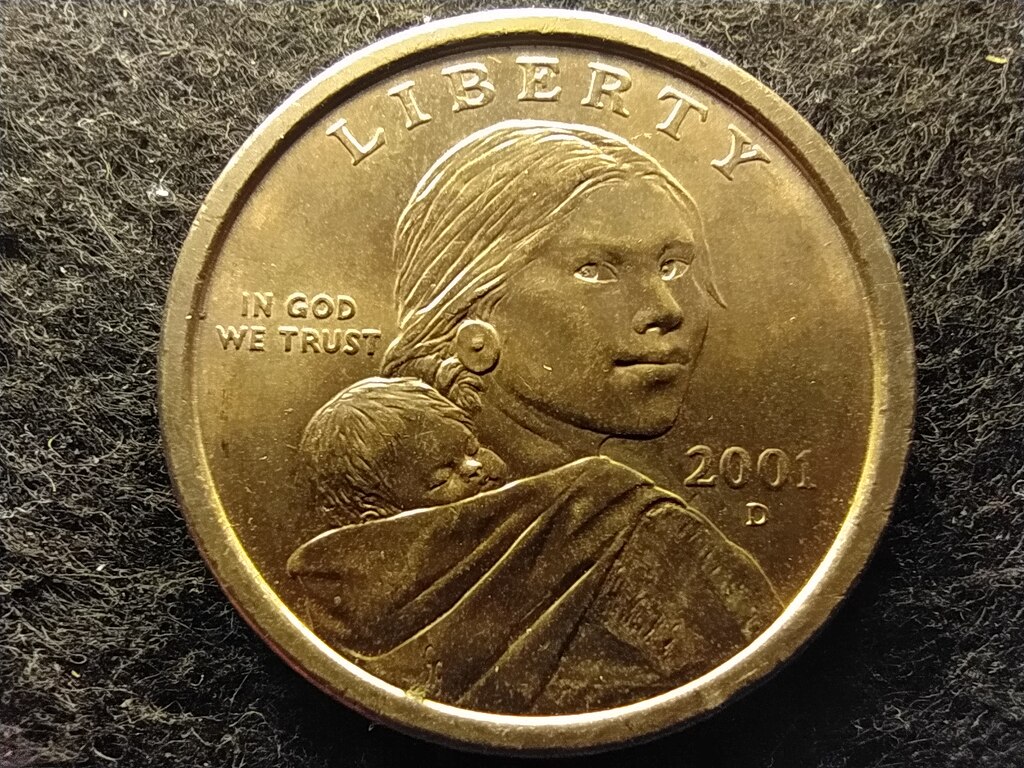 USA Őslakó indián nő Sacagawea mintás sorozat 1 Dollár 2001 D