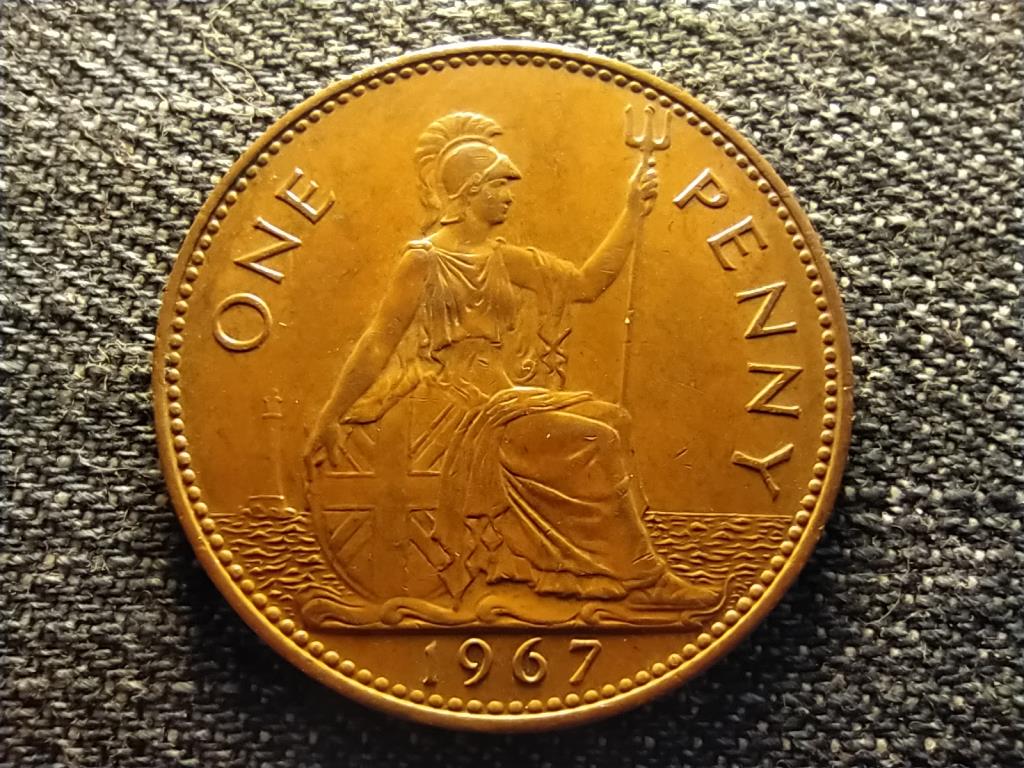 Anglia II. Erzsébet bronz 1 Penny 1967