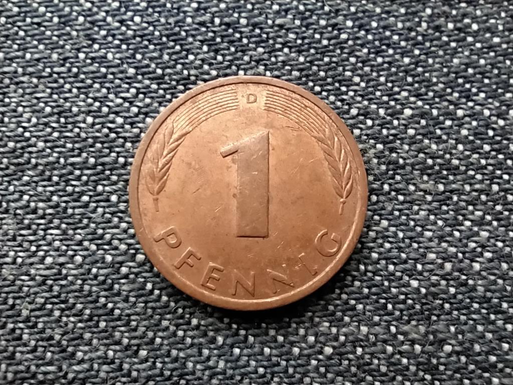 Németország RITKA NSZK (1949-1990) 1 Pfennig 1987 D