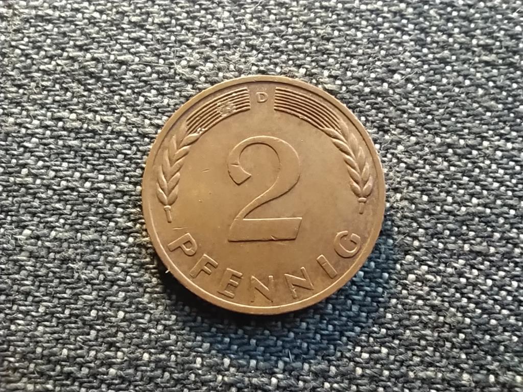Németország NSZK (1949-1990) 2 Pfennig 1969 D